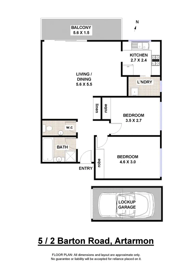 Floorplan of Homely unit listing, 5/2 Barton Road, Artarmon NSW 2064