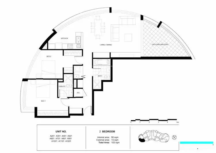 Floorplan of Homely apartment listing, A501/299-309 Old Northern Road, Castle Hill NSW 2154