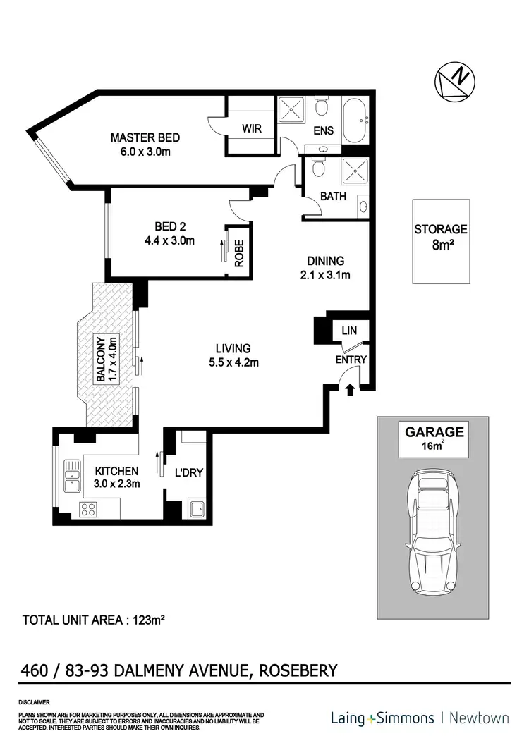 Floorplan of Homely apartment listing, 460/83-93 Dalmeny Avenue, Rosebery NSW 2018