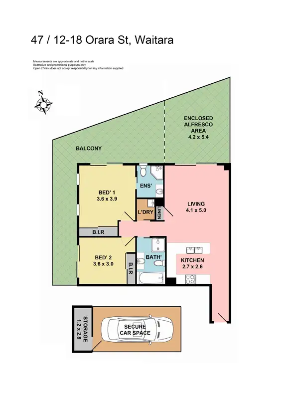 Floorplan of Homely apartment listing, 47/12-18 Orara Street, Waitara NSW 2077