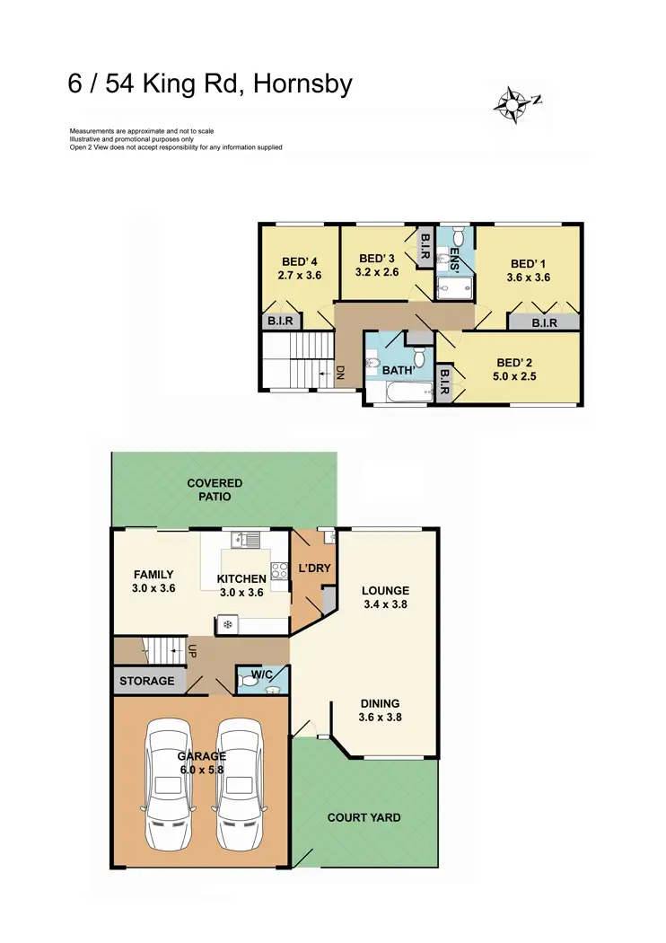 Floorplan of Homely townhouse listing, 6/54 King Road, Hornsby NSW 2077