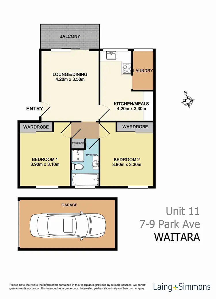Floorplan of Homely unit listing, 11/7-9 Park Avenue, Waitara NSW 2077