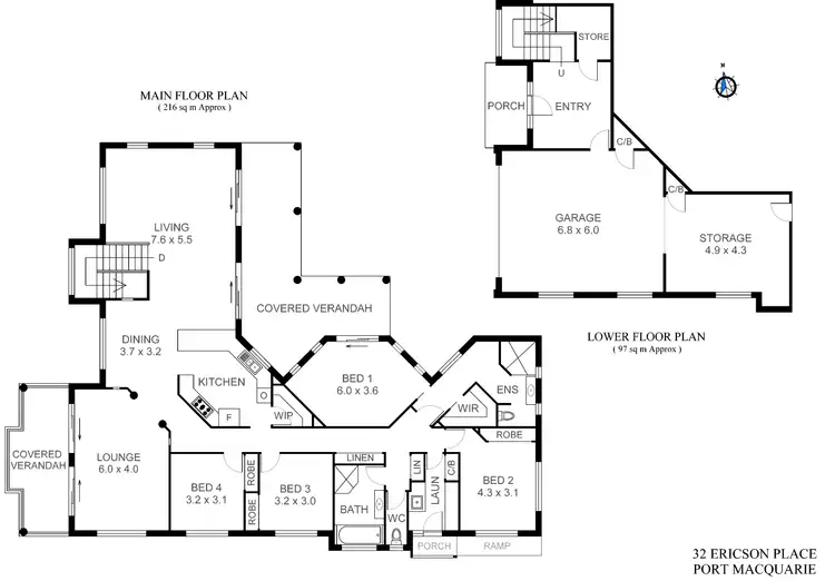 Floorplan of Homely house listing, 32 Ericson Place, Port Macquarie NSW 2444