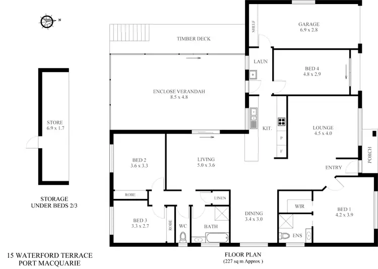 Floorplan of Homely house listing, 15 Waterford Terrace, Port Macquarie NSW 2444