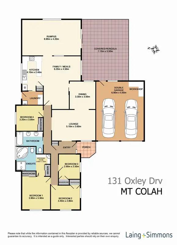 Floorplan of Homely house listing, 131 Oxley Drive, Mount Colah NSW 2079