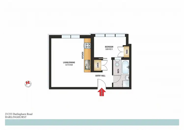 Floorplan of Homely apartment listing, 23/233 Darlinghurst Road, Darlinghurst NSW 2010