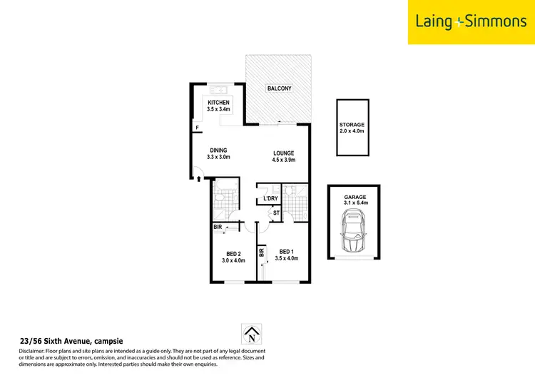 Floorplan of Homely apartment listing, 54 Sixth Ave, Campsie NSW 2194