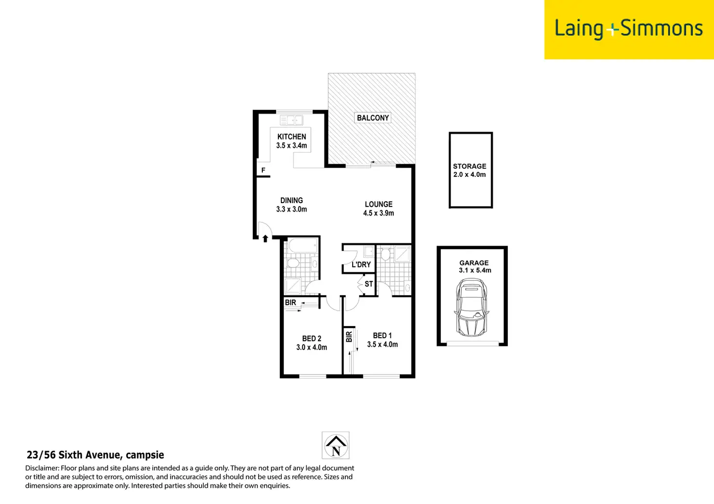 Floorplan of Homely apartment listing, 54 Sixth Ave, Campsie NSW 2194