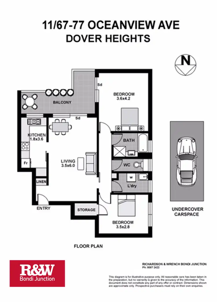 Floorplan of Homely apartment listing, 11/67 Oceanview Avenue, Dover Heights NSW 2030
