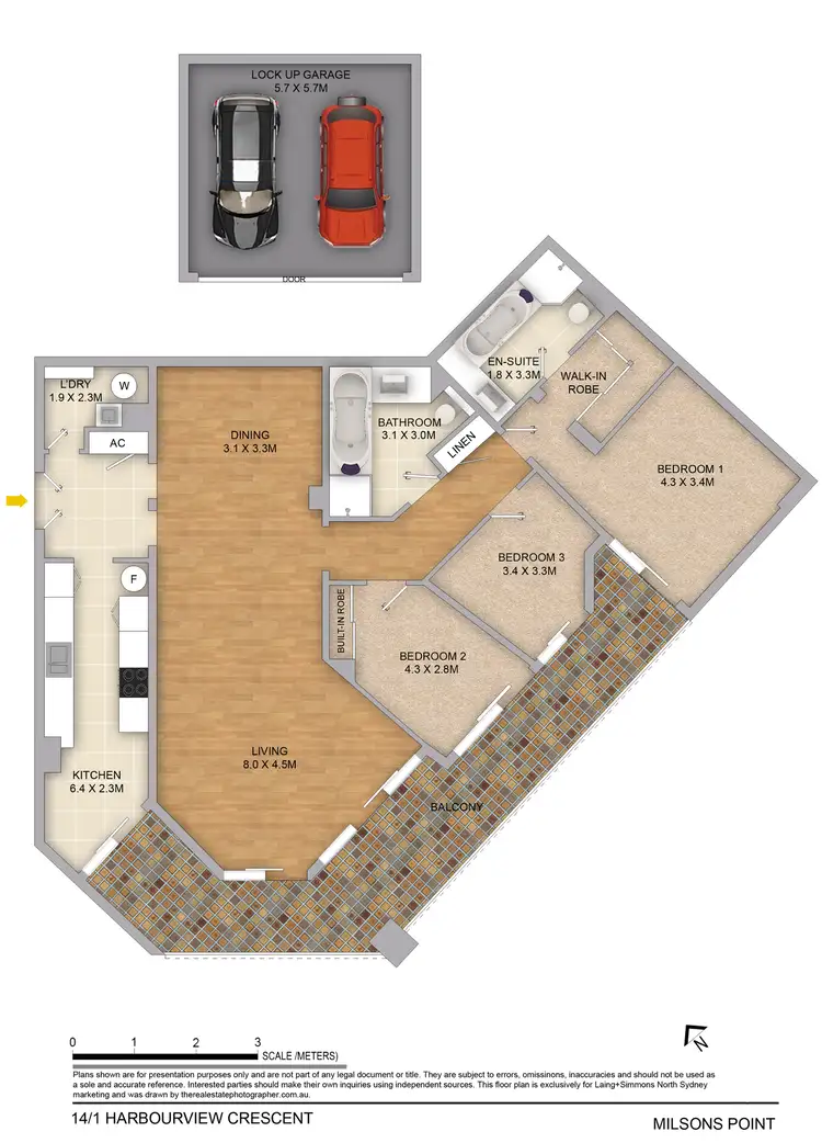 Floorplan of Homely apartment listing, 14/1 Harbourview Crescent, Milsons Point NSW 2061