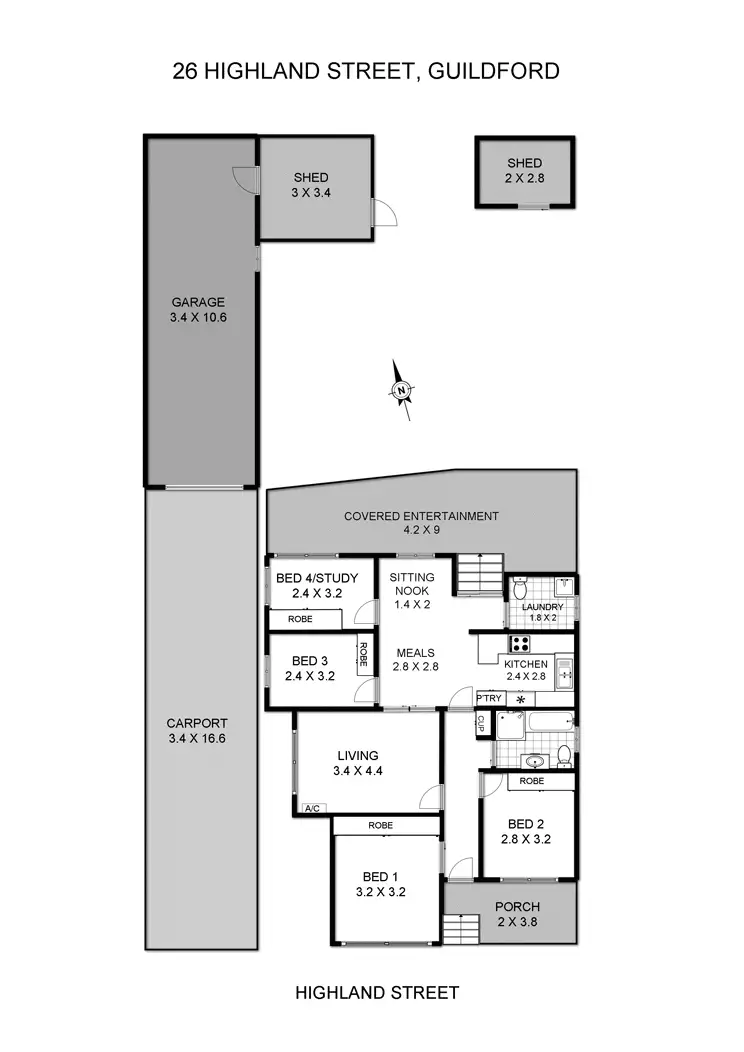 Floorplan of Homely house listing, 26 Highland Street, Guildford NSW 2161