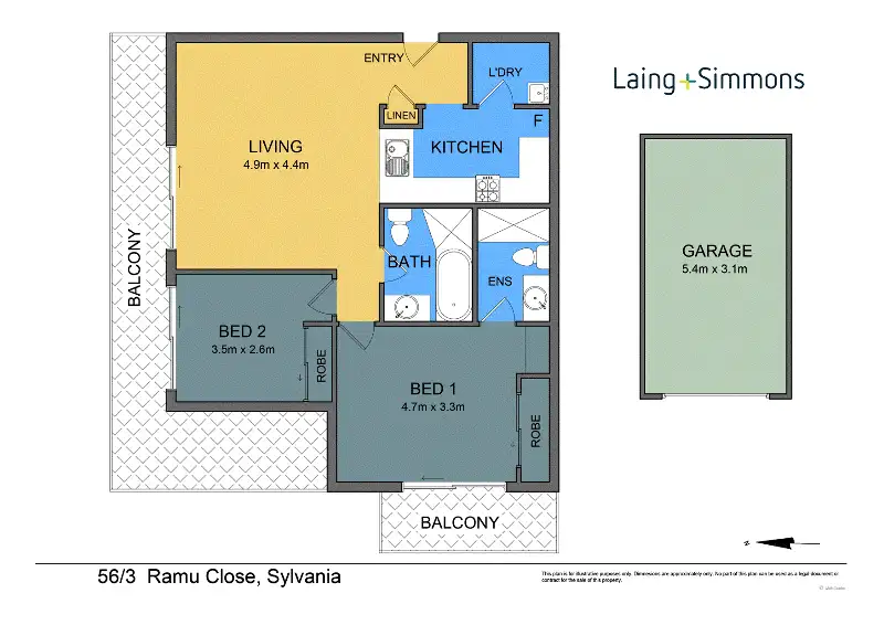 Floorplan of Homely apartment listing, 56/3 Ramu Close, Sylvania Waters NSW 2224