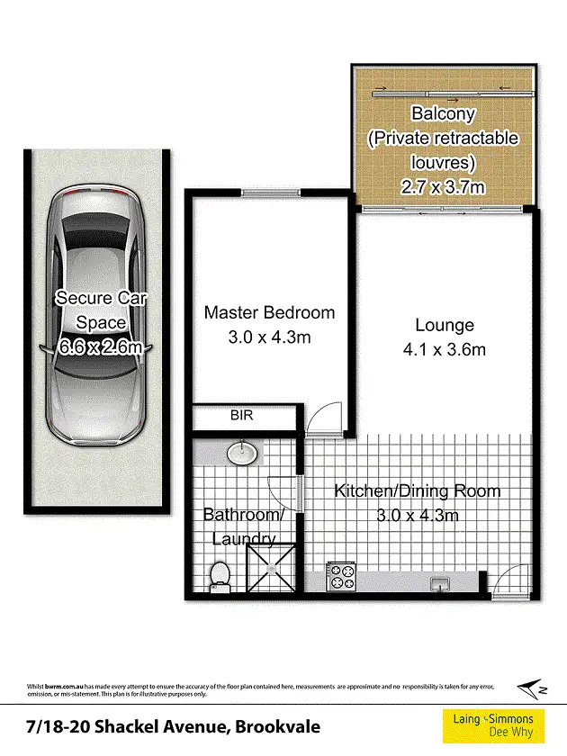 Floorplan of Homely unit listing, 7/18-20 Shackel Avenue, Brookvale NSW 2100