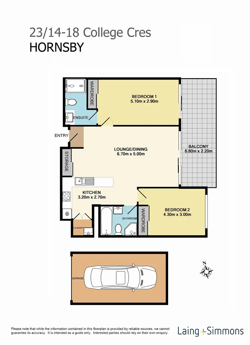Floorplan of Homely unit listing, 23/14-18 College Crescent, Hornsby NSW 2077
