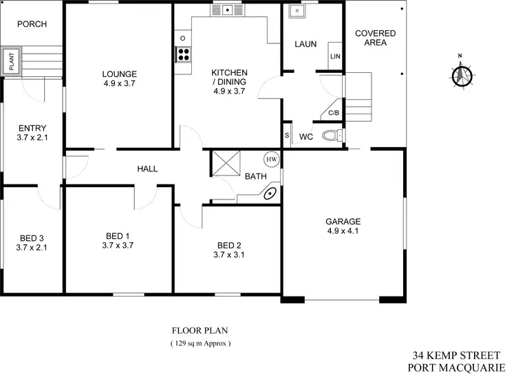 Floorplan of Homely house listing, 34 Kemp Street, Port Macquarie NSW 2444