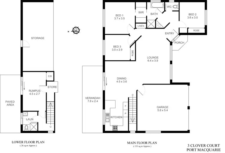 Floorplan of Homely house listing, 3 Clover Court, Port Macquarie NSW 2444