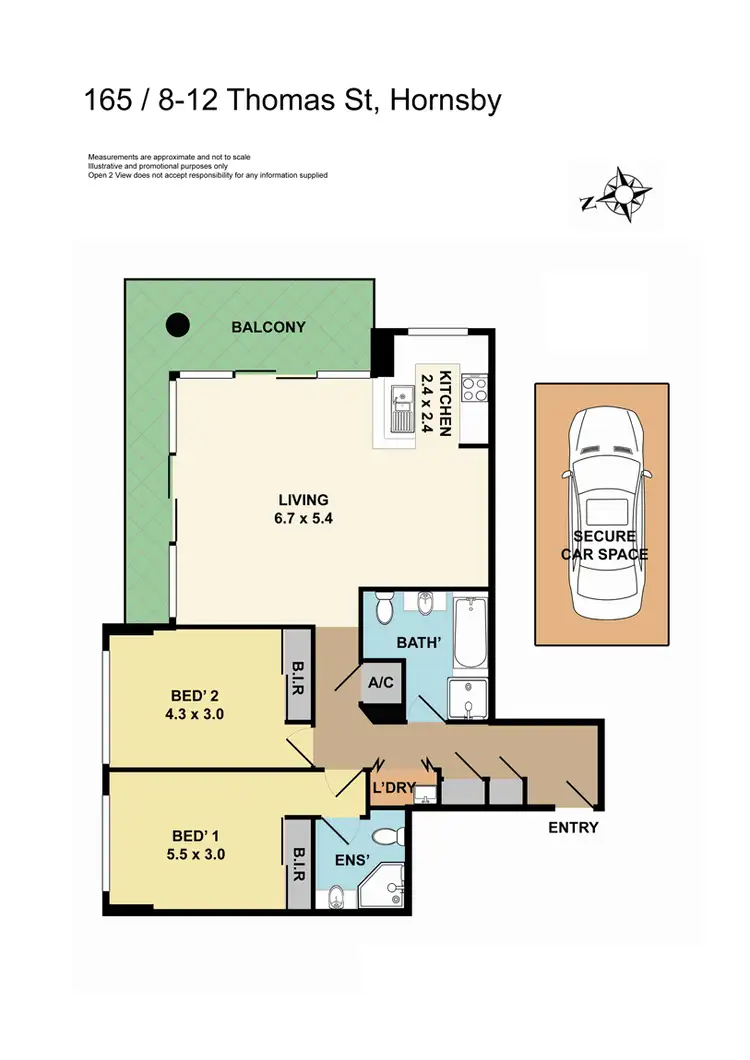 Floorplan of Homely unit listing, 165/8-12 Thomas Street, Waitara NSW 2077
