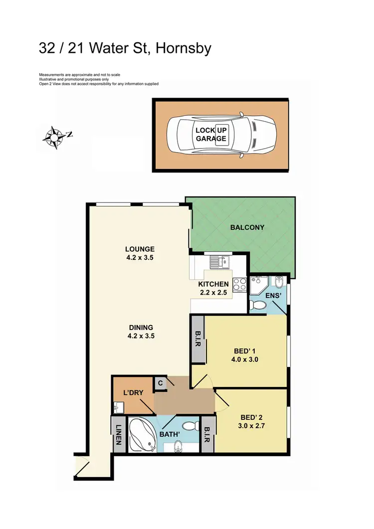 Floorplan of Homely unit listing, 32/21 Water Street, Hornsby NSW 2077