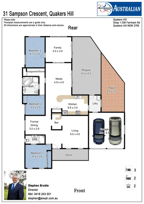 Floorplan of Homely house listing, 31 Sampson Crescent, Quakers Hill NSW 2763