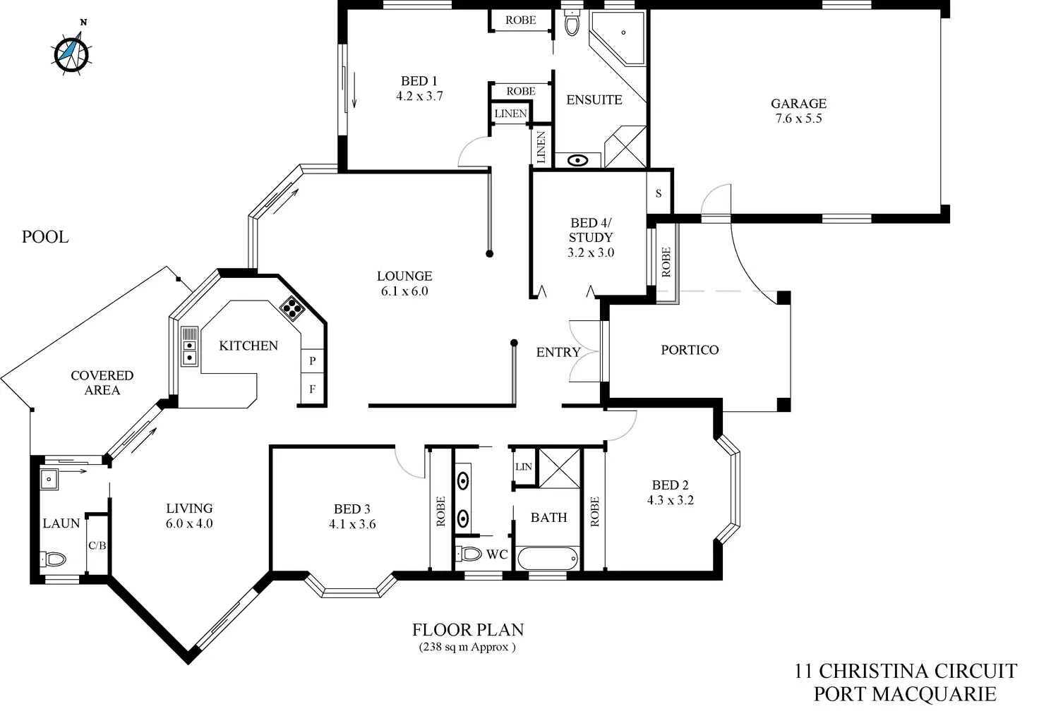 Floorplan of Homely house listing, 11 Christina Circuit, Port Macquarie NSW 2444