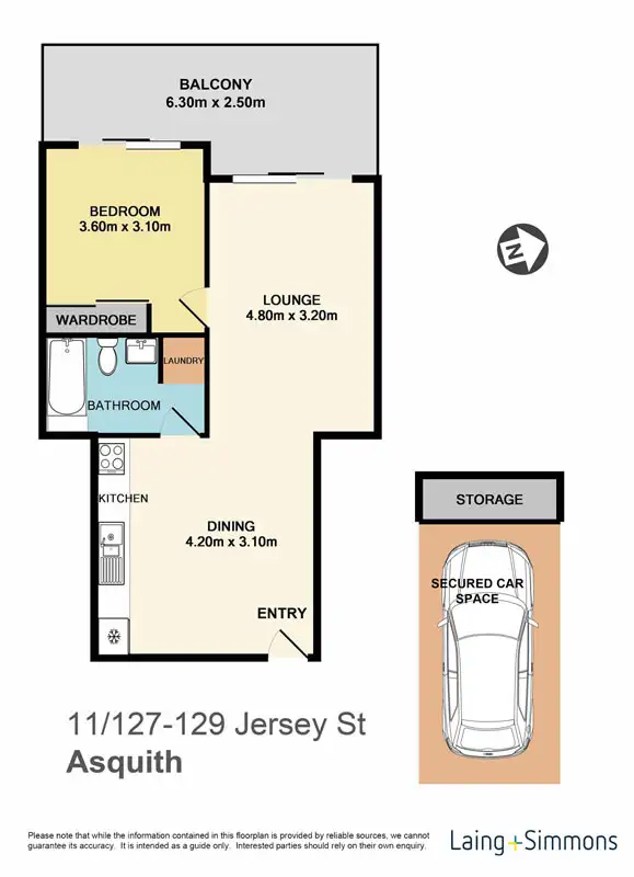 Floorplan of Homely apartment listing, 11/127 Jersey Street North, Asquith NSW 2077