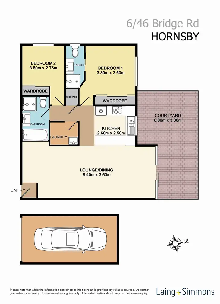 Floorplan of Homely unit listing, 6/46-48 Bridge Road, Hornsby NSW 2077