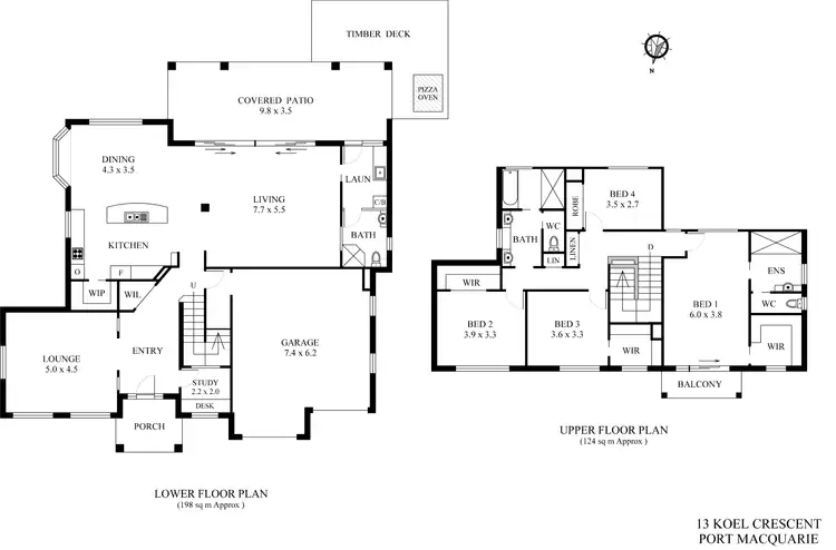 Floorplan of Homely house listing, 13 Koel Crescent, Port Macquarie NSW 2444