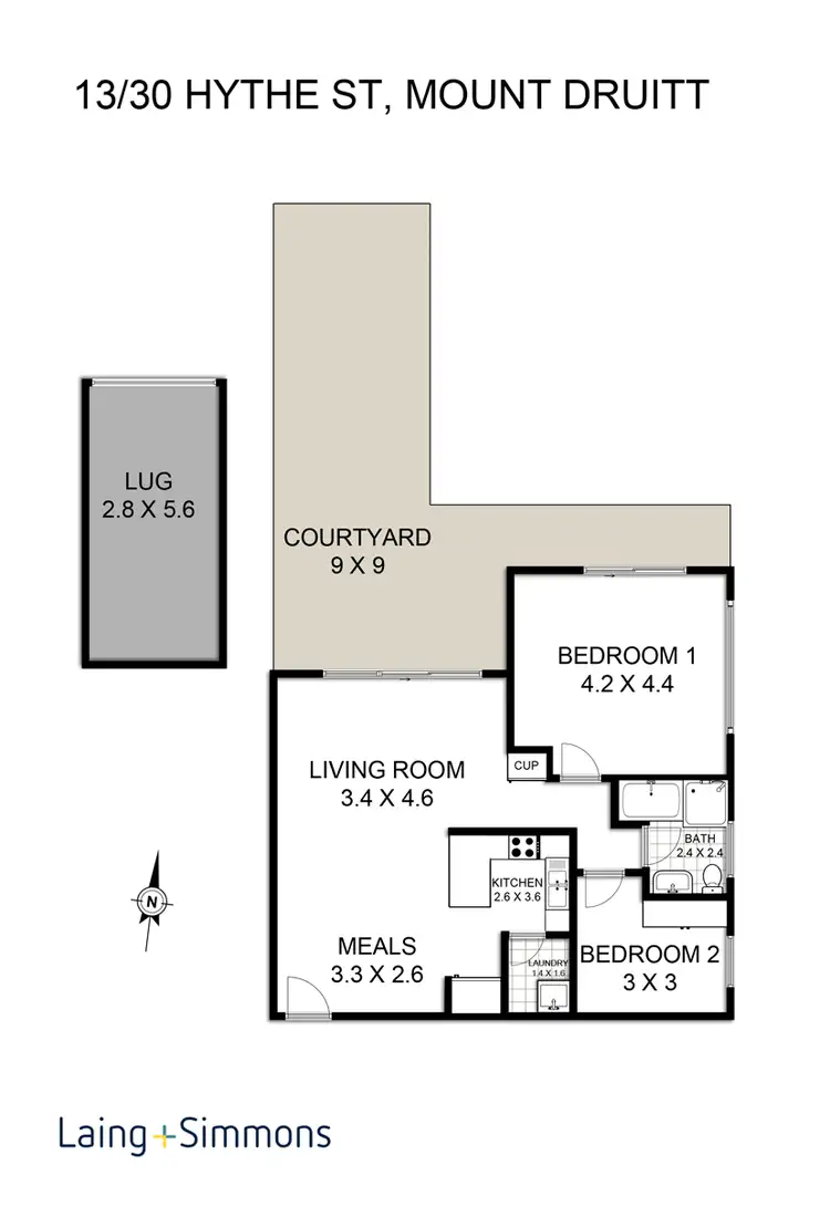 Floorplan of Homely unit listing, 13/30 Hythe St, Mount Druitt NSW 2770
