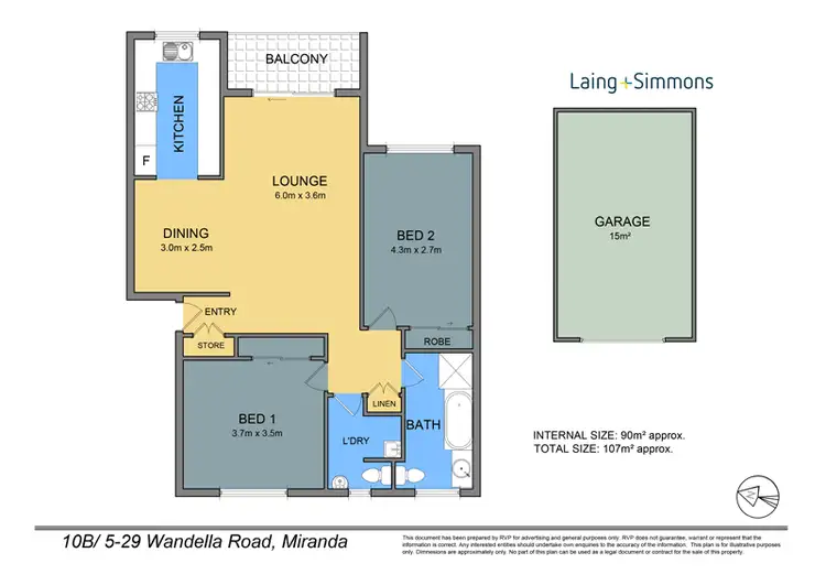 Floorplan of Homely apartment listing, 10B/5-29 Wandella Road, Miranda NSW 2228