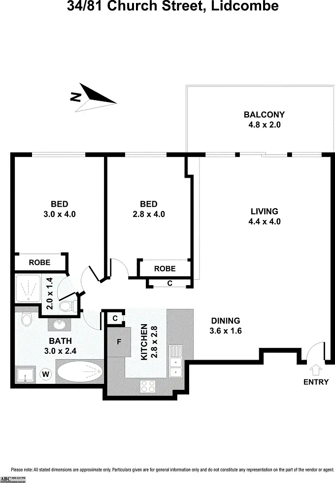Floorplan of Homely unit listing, 34/81 Church Street, Lidcombe NSW 2141