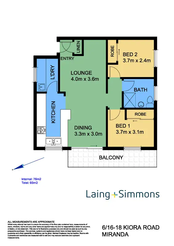 Floorplan of Homely apartment listing, 6/16-18 Kiora Road, Miranda NSW 2228