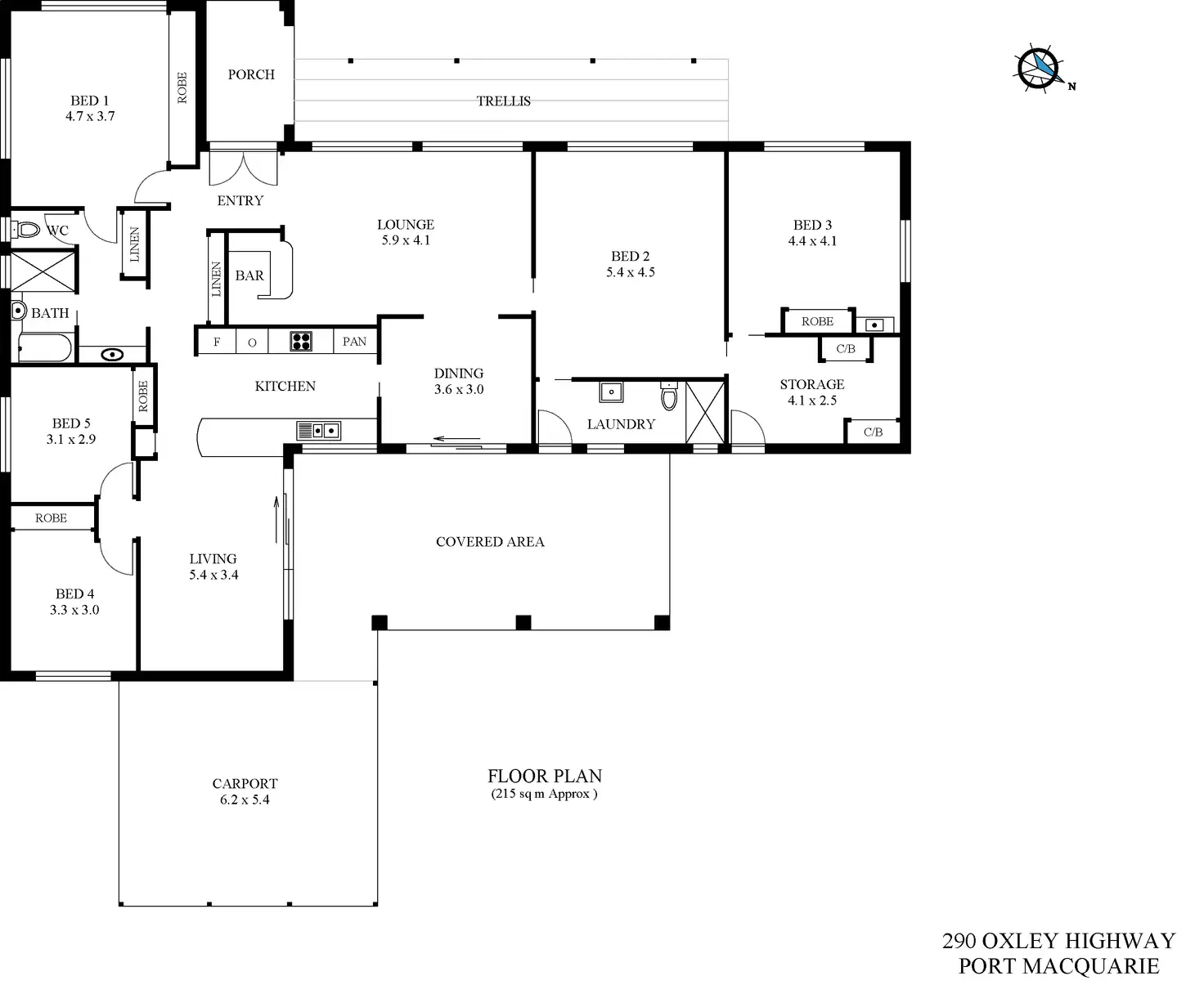 Floorplan of Homely house listing, 290 Oxley Highway, Port Macquarie NSW 2444