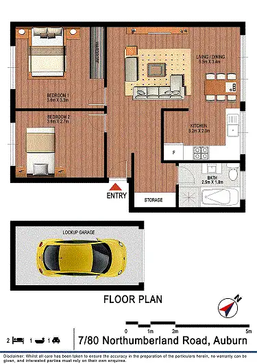 Floorplan of Homely unit listing, 7/80 Northumberland Road, Auburn NSW 2144