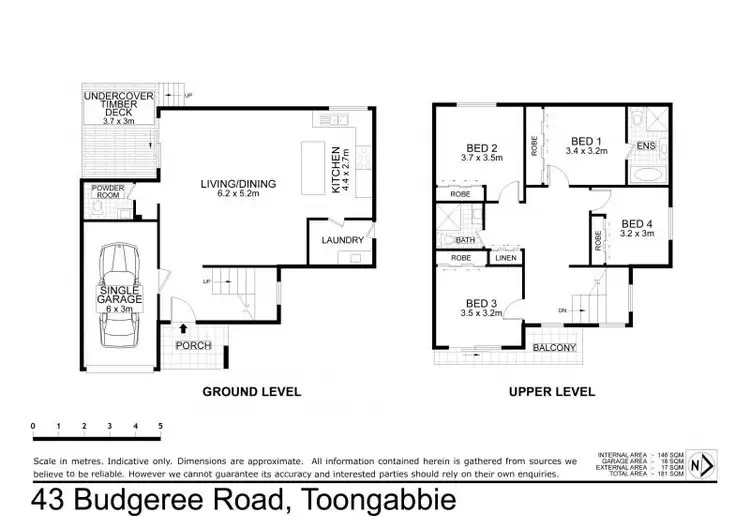 Floorplan of Homely semi-detached listing, 43 Budgeree Road, Toongabbie NSW 2146