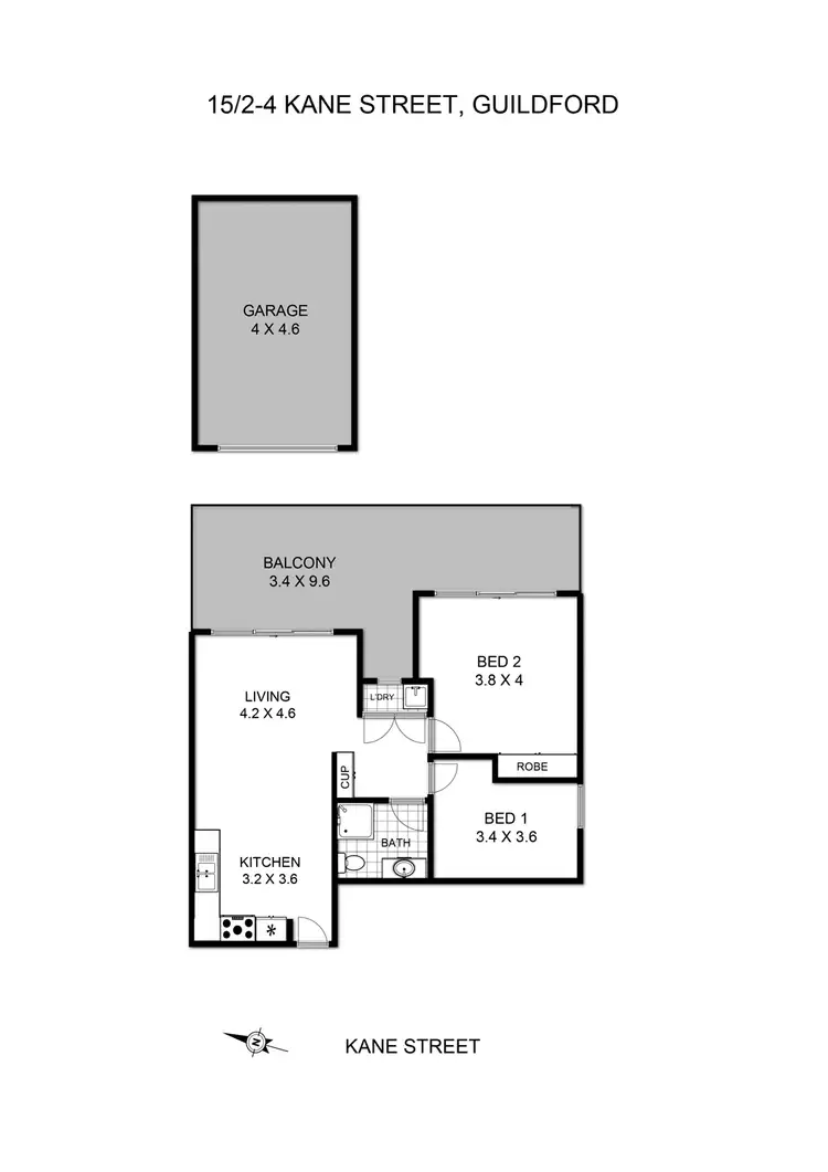 Floorplan of Homely apartment listing, 15/2-4 Kane Street, Guildford NSW 2161