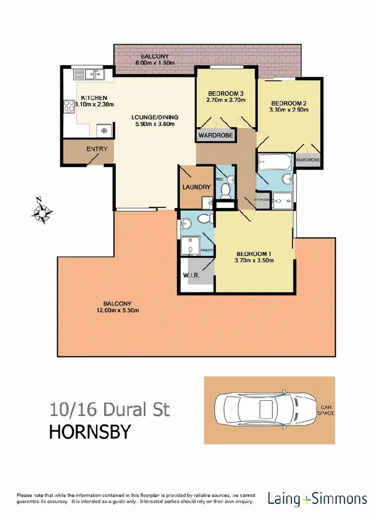 Floorplan of Homely unit listing, 10/16 Dural Street, Hornsby NSW 2077