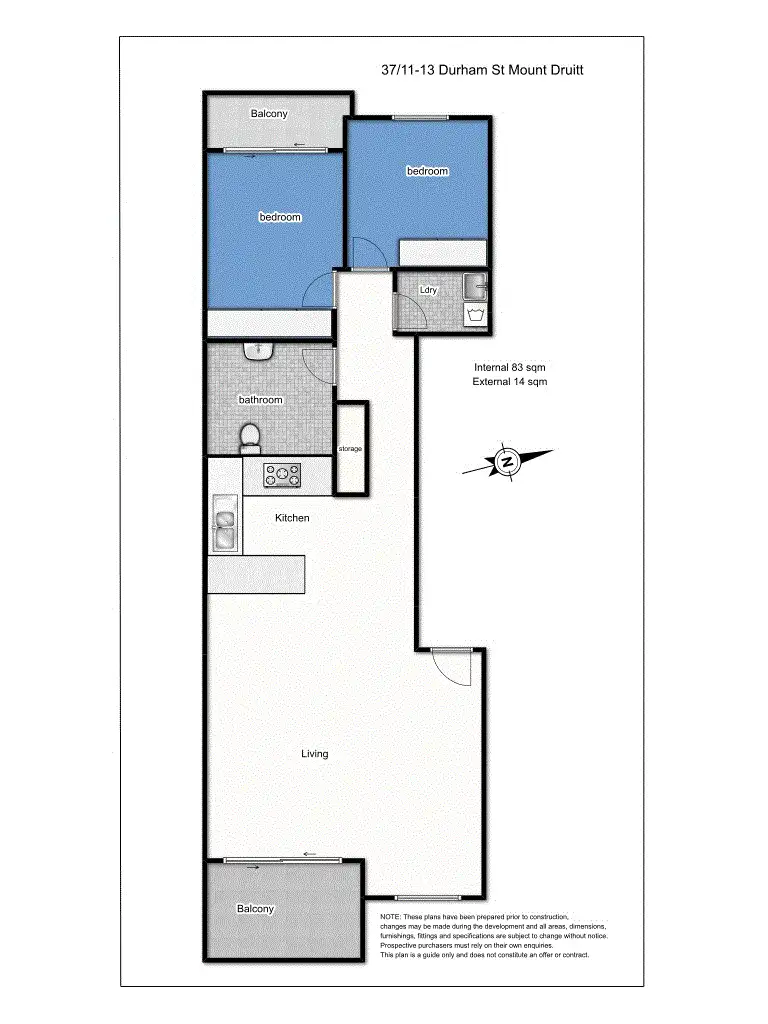 Floorplan of Homely unit listing, 37/11-13 Durham Street, Mount Druitt NSW 2770