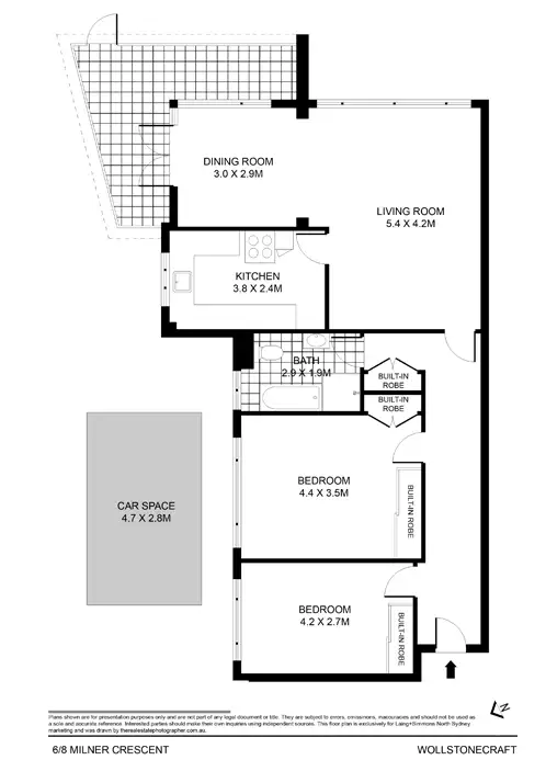 Floorplan of Homely unit listing, 6/8 Milner Crescent, Wollstonecraft NSW 2065