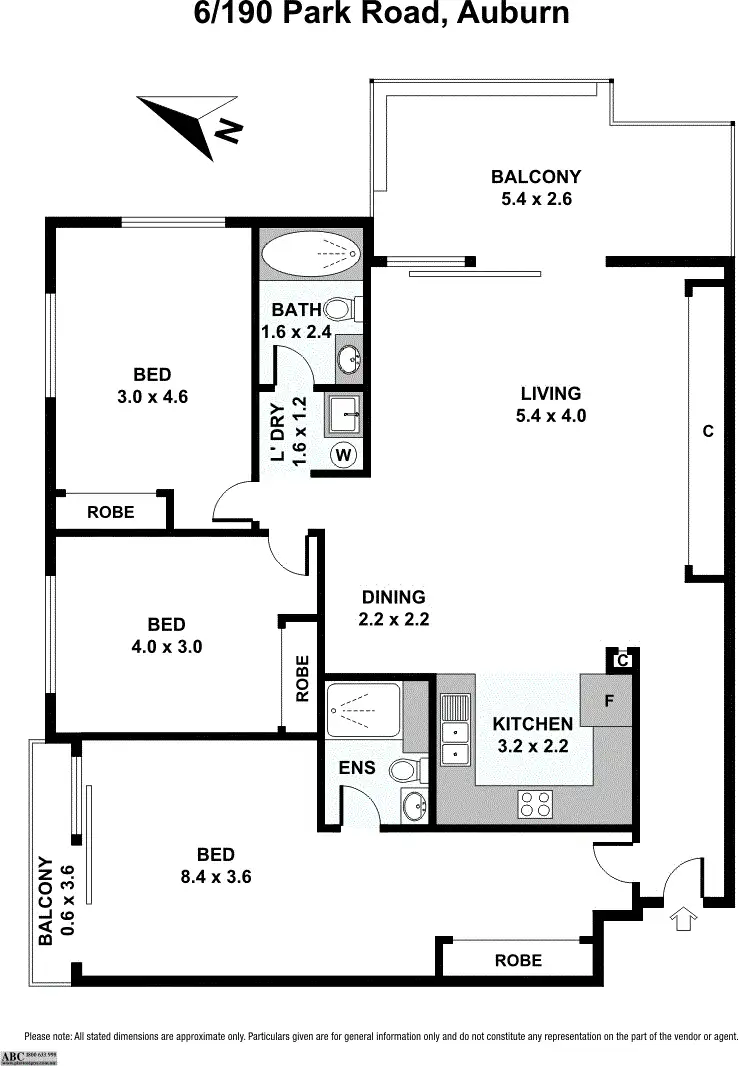Floorplan of Homely unit listing, 6/190 Park Road, Auburn NSW 2144