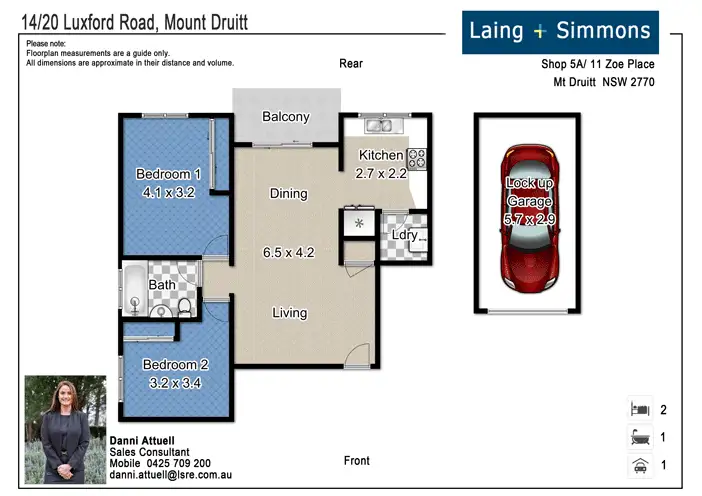 Floorplan of Homely unit listing, 14/20 Luxford Road, Mount Druitt NSW 2770