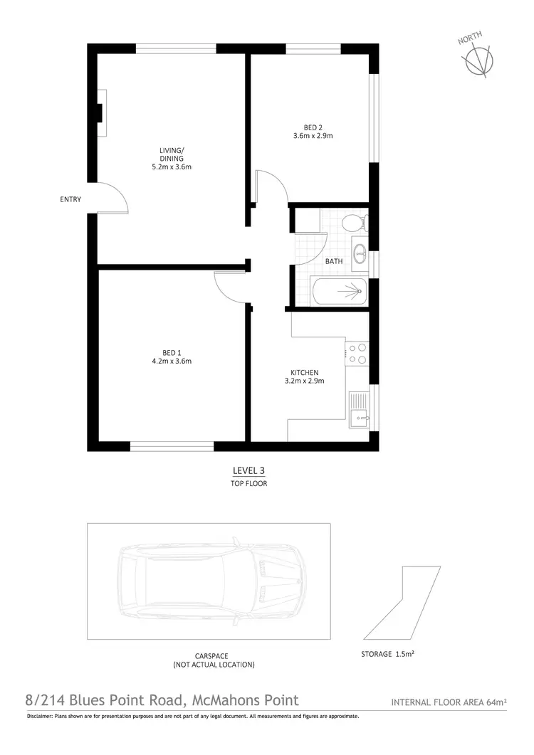 Floorplan of Homely apartment listing, 8/214 Blues Point Rd, Mcmahons Point NSW 2060