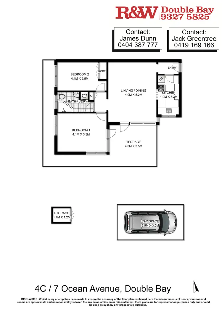 Floorplan of Homely apartment listing, 4C/7 Ocean Avenue, Double Bay NSW 2028