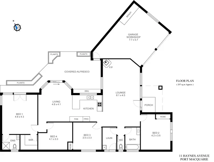 Floorplan of Homely house listing, 11 Haynes Avenue, Port Macquarie NSW 2444