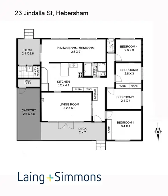 Floorplan of Homely house listing, 23 Jindalla Cres, Hebersham NSW 2770