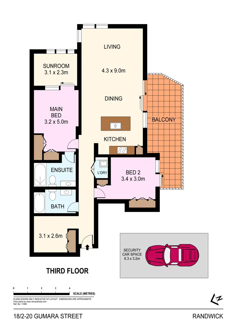 Floorplan of Homely apartment listing, 18/2-20 Gumara St, Randwick NSW 2031
