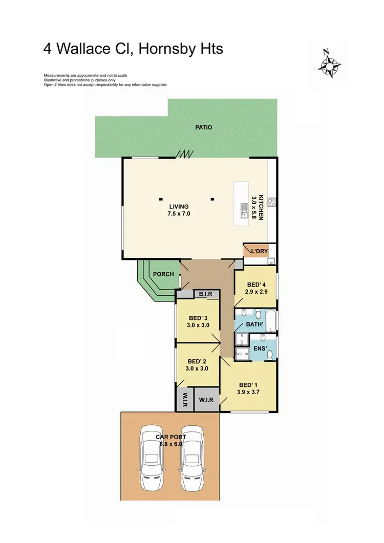 Floorplan of Homely house listing, 4 Wallace Close, Hornsby Heights NSW 2077
