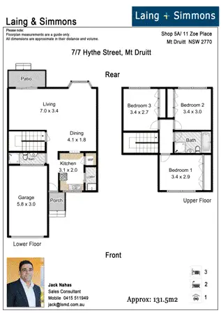 Floorplan of Homely townhouse listing, 7/7 Hythe Street, Mount Druitt NSW 2770