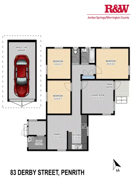 Floorplan of Homely house listing, 83 Derby Street, Penrith NSW 2750