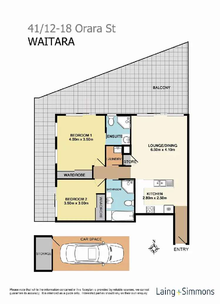 Floorplan of Homely unit listing, 41/12-18 Orara Street, Waitara NSW 2077