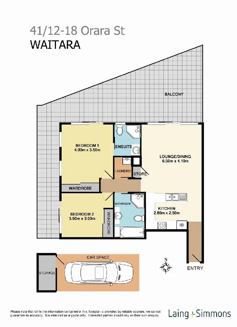 Floorplan of Homely unit listing, 41/12-18 Orara Street, Waitara NSW 2077